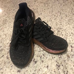 Adidas Ultraboost 20. black and metallic. Size 4.5